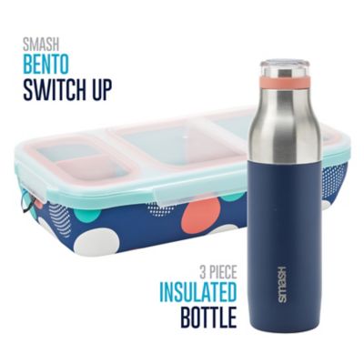 Image showing  Bento Switch Up Leakproof Insulated Lunch Box with Bottle and Adjustable Dividers, Navy