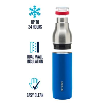 Image showing  Bento Switch Up Leakproof Insulated Lunch Box with Bottle and Adjustable Dividers, Blue/Red