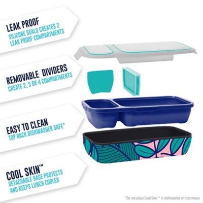 Image showing  Bento Switch Up Leakproof Insulated Lunch Box with Bottle and Adjustable Dividers, Tropical