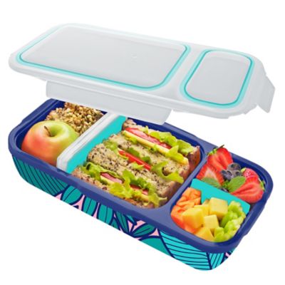 Image showing  Bento Switch Up Leakproof Insulated Lunch Box with Bottle and Adjustable Dividers, Tropical