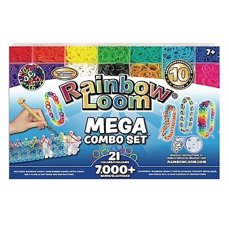 Rainbow Loom Mega Combo Set 7000 Rubber Bands 21 Colors for sale online