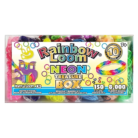 Rubber Loom Bands Set Includes Colors: Bright, Neon With Case, New 1000s  Pieces