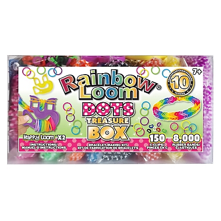 Rainbow Loom: Treasure Trove - DIY Rubber Band Bracelet Craft Kit with Case - 11,000 Loom Bands & Accessories, Design & Create, Ages 7+