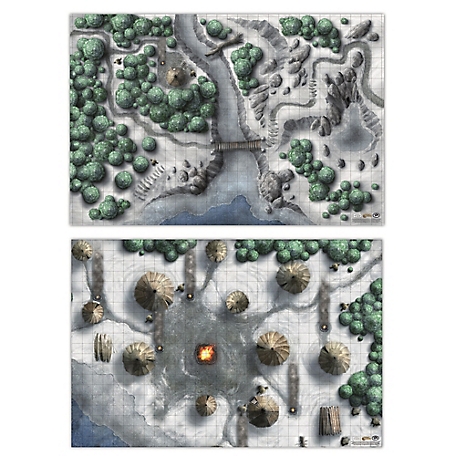 Dungeons & Dragons Icewind Dale Encounter: 2 Map Set - (2 x 20 x3 0 in.) - GF9's Official Tapletop Maps, 72805