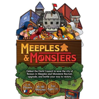 Image showing  Meeples and Monsters Fantasy Strategy Board Game, 2-4 Players, For Ages 14+