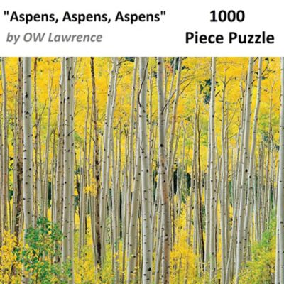 Image showing  1,000 pc. Aspens by O W Lawrence Jigsaw Puzzle, 24 in. x 30 in.