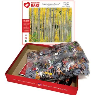 Image showing  1,000 pc. Aspens by O W Lawrence Jigsaw Puzzle, 24 in. x 30 in.
