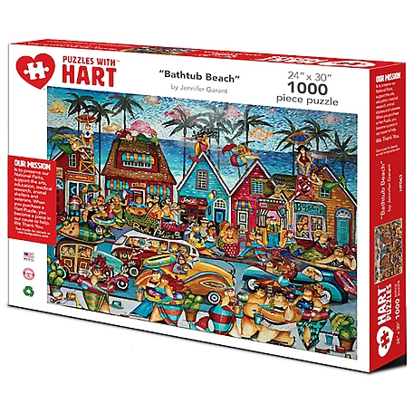 Hart Puzzles 1,000 pc. Bathtub Beach by Jennifer Garant Jigsaw Puzzle, 24 in. x 30 in.
