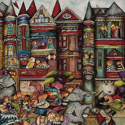 Image showing  1,000 pc. Elephant Walk by Jennifer Garant Jigsaw Puzzle, 24 in. x 30 in.