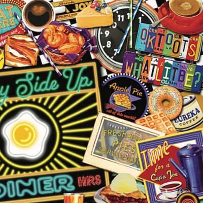 Image showing  1,000 pc. Boomer's Favorite Diners by Kate Ward Thacker Jigsaw Puzzle, 24 in. x 30 in.