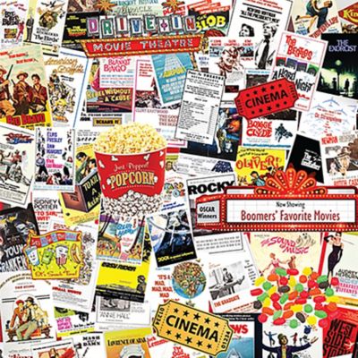 Image showing  1,000 pc. Boomers' Favorite Movies by Steve Smith Jigsaw Puzzle, 24 in. x 30 in.