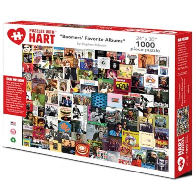 Hart Puzzles 1,000 pc. Boomers' Favorite Albums by Steve Smith Jigsaw Puzzle, 24 in. x 30 in.