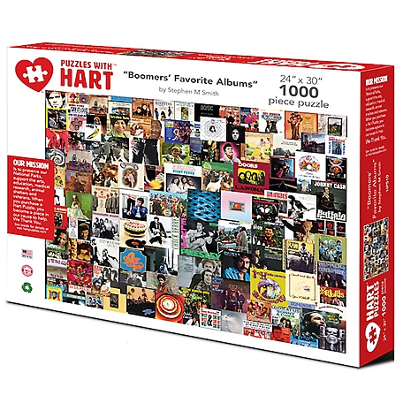 Hart Puzzles 1,000 pc. Boomers' Favorite Albums by Steve Smith Jigsaw Puzzle, 24 in. x 30 in.