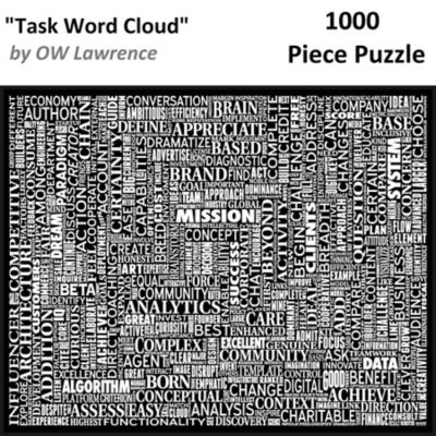 Image showing  1,000 pc. Task Word Cloud by O W Lawrence Jigsaw Puzzle, 24 in. x 30 in.