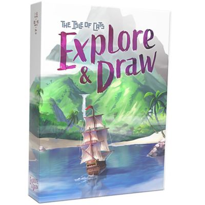 GTS Distribution The Isle of Cats: Explore and Draw Board Game, For Ages 10+, 1-6 Players, 30-45 Minute Game Play