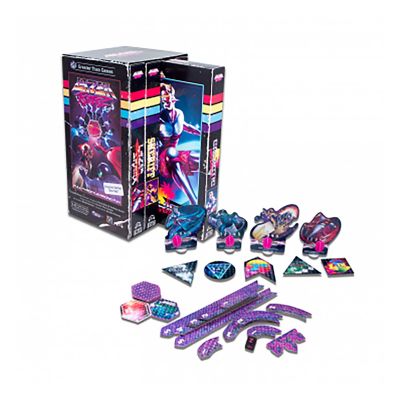 Image showing  Lazer Ryderz 80's Retro Style Racing Board Game, 2-4 Players, 30-45 Minute Game Play, For Ages 14+