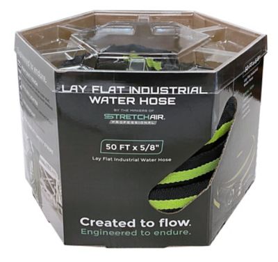 Stretch Air Lay Flat Industrial Water Hose, 100 ft. x 5/8 in., PLP100LFWH