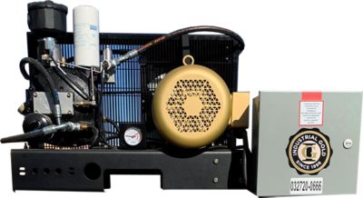 Image showing  10 HP 30 gal. Horizontal Air Compressor/Oil Cooler, 460 to 480V, 3 Phase, 40 CFM at 150 PSI