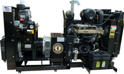 Industrial Gold Air Compressor Generator with Open Skid Mount, 230V/480V Generator, 3 Phase, 40 kW, 40 CFM at 150 PSI