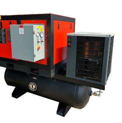 Image showing  7.5 HP 80 gal. Enclosed Rotary Screw Compressor, 208 to 230V, 1 Phase