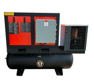 Industrial Gold 7.5 HP 80 gal. Enclosed Rotary Screw Air Compressor, 208 to 230V, 3 Phase