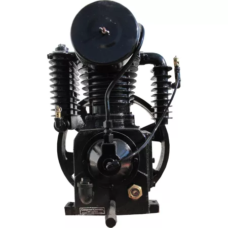 Gold Cast Iron Industrial Reciprocating Air Compressor Pump 2 Stage 12 to 25 CFM at 175 PSI Disc and Spring Valve Compressor Pumps