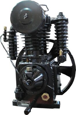 Image showing  3-7.5 HP 208/230/460V 2-Stage Cast-Iron Air Compressor Pump, 12 to 25 CFM at 175 PSI
