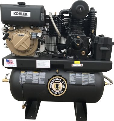 Industrial Gold 30 gal. Horizontal Platinum Series Electric Start Air Compressor, 16 CFM at 175 PSI