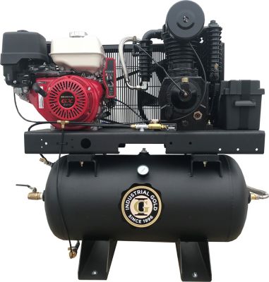 Industrial Gold 30 gal. Horizontal Platinum Series Electric Start Air Compressor, 23 CFM at 175 PSI