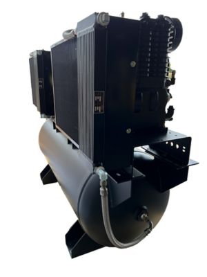 Image showing  5 HP 120 gal. Horizontal Duplex Air Compressor, 208 to 230V, 3 Phase, 60 Hz