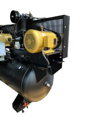 Image showing  7.5 HP 120 gal. Horizontal Duplex Air Compressor, 208 to 230V, 1 Phase, 60 Hz