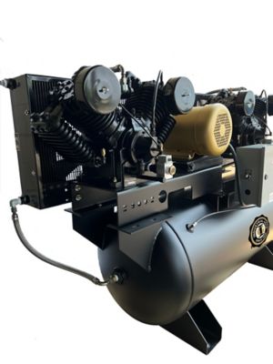 Image showing  7.5 HP 120 gal. Reciprocating Duplex Air Compressor, 460 to 480V, 3 Phase, 60 Hz