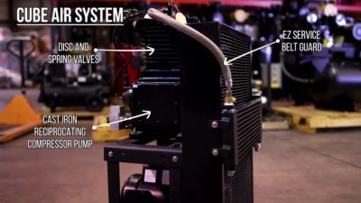 Image showing  7.5 HP Cube Air Compressor, 208 to 230V, 3 Phase, 60 Hz, 24 CFM at 175 PSI