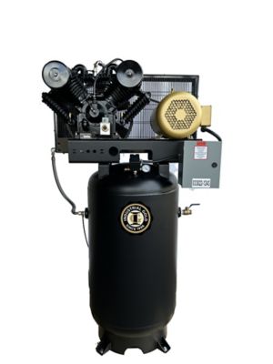 Industrial Gold 7.5 HP 80 gal. Vertical Air Compressor, 208 to 230V, 3 Phase, 60 Hz, 28 CFM at 175 PSI, CI7523E80V-CI10-P