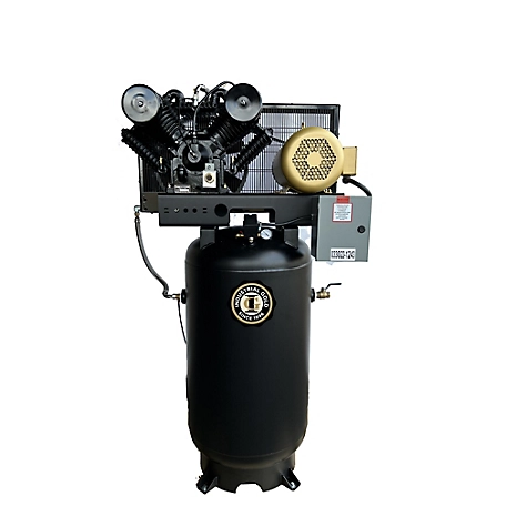 Industrial Gold 7.5 HP 80 gal. Vertical Air Compressor, 460 to 480V, 3 Phase, 60 Hz, 28 CFM, CI7523E80V-CI10-480