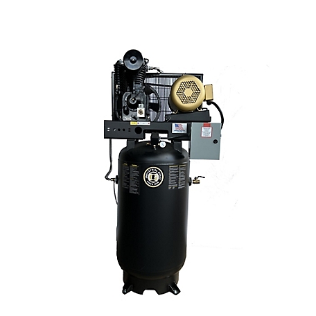 Industrial Gold 7.5 HP 80 gal. Rotary Screw Vertical Air Compressor, 208 to 230V, 3 Phase, 60 Hz, 24 CFM