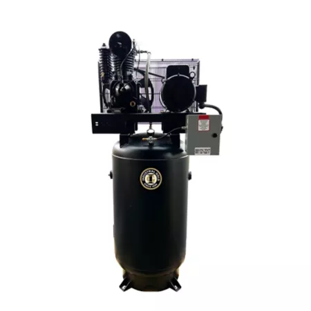 Industrial Gold 5 HP 80 gal Vertical Air Receiver 175 PSI 208V/230V Single Phase 60 Hz 18 CFM to 175 PSI Stationary Air Compressors