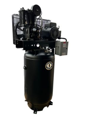 Image showing  5 HP 80 gal. Vertical Air Receiver, 175 PSI, 208V/230V, 1-Phase, 60 Hz, 18 CFM at 175 PSI