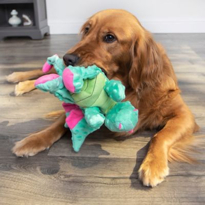 Image showing  Dragons Squeaky Plush Dog Toy, Chew Guard Technology, Seafoam, Large