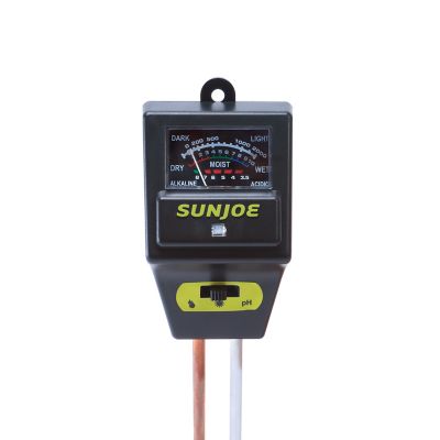 Snow Joe 3-in-1 Soil Meter with Moisture, pH and Light Meter