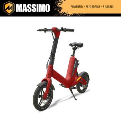 Massimo Sonic Electric Bike 350W, 15 MPH, Unisex - Red