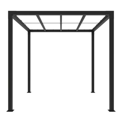 Barrette Outdoor Living 8 ft. x 8 ft. Aluminum Pergola, Matte Black