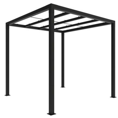 Image showing  8 ft. x 8 ft. Aluminum Pergola, Matte Black