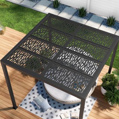 Image showing  8 ft. x 8 ft. Aluminum Pergola, Matte Black
