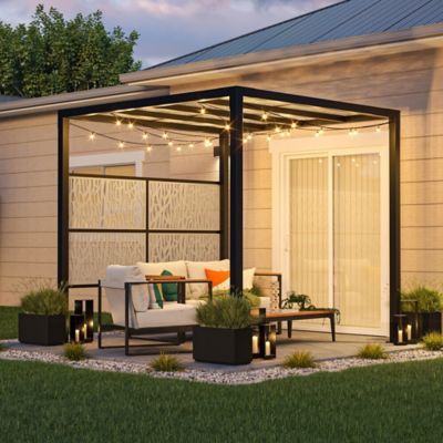 Image showing 5 th FREESTYLE 8 ft. x 8 ft. Aluminum Pergola, Matte Black