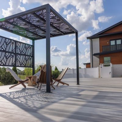 Image showing 8 th FREESTYLE 8 ft. x 8 ft. Aluminum Pergola, Matte Black