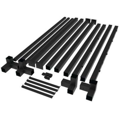 Image showing 9 th FREESTYLE 8 ft. x 8 ft. Aluminum Pergola, Matte Black