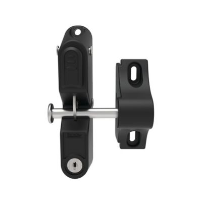 Barrette Outdoor Living Locking Gravity Latch with Two-Sided Key Entry, Black