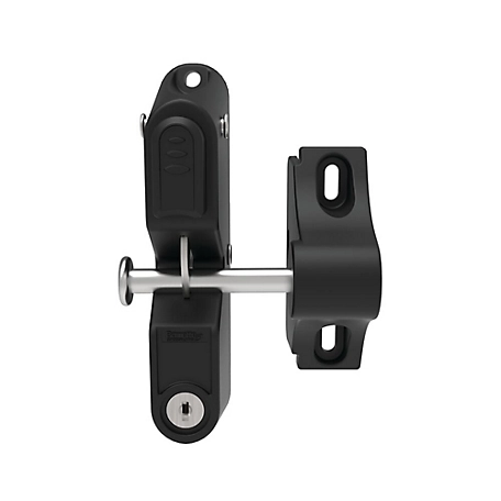 Barrette Outdoor Living Locking Gravity Latch with Two-Sided Key Entry, Black, 73050187