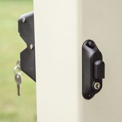 Image showing  Locking Gravity Latch with Two-Sided Key Entry, Black